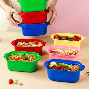 Food Container Set, <b>Microwave</b>-resistant Leak-proof Plastic <b>Lunch</b> <b>Box</b>, Children's School Bento <b>Box</b>, Stackable PP Material - Product Image 2