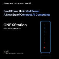 128G+1T ONEXStation Mini PC AI Workstation AMD R AI Max+ 395 Mini PC 16-Core 32-Thread Komputer Gaming AMD XDNA 2 NPU Mini PC