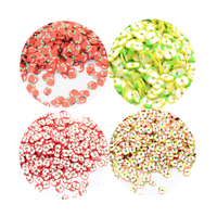 Zoete Fruit Apple Slice Polymeer Klei Sprinkles Voor Nails Art Diy Nail Art Scrapbook Versiering Shaker Filler Accessoires
