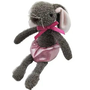 Vente en gros personnalisé OEM/ODM lapin mignon en peluche de haute qualité de 10 pouces avec robe pour les filles peluche lapin