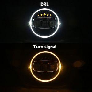 Para Jeep Wrangler JK TJ CJ LJ Suzuki <span class=keywords><strong>Hummer</strong></span> 7 pulgadas 60W faro LED redondo DRL ámbar señal de giro sistema de iluminación - Product Image 6