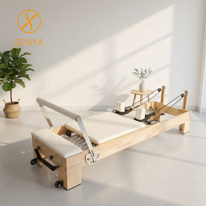 Machine de Pilates Reformer à cinq pièces en bois de chêne, avec lit coulissant, pour la maison, la gym, le fitness, le yoga et l'exercice corporel, idéale pour studio de Pilates - Vente chaude - Product Image 1