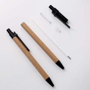 Vente en gros de stylos à bille noirs à offrir, stylos à bille en papier kraft vintage personnalisés pour la promotion et la publicité - Product Image 3