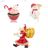 Broche de Noël XUPING, cadeaux, fêtes, bijoux de mode, broches pour femmes, strass, décoration de vacances, broche raffinée