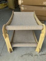 Griffoir pour chat moderne et écologique, double couche de corde en sisal, lit pour chat, hamac en bois pour chat, utilisation en intérieur