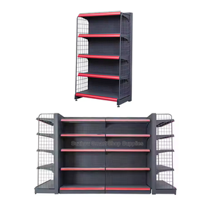 Étagère de supermarché double face SMT avec panneau latéral en treillis métallique, gondoles de vente au détail - Product Image 4