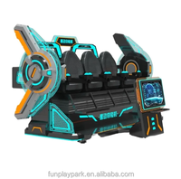Nouveau 9D VR Cinéma Jeu Arcade Machine En Acier Inoxydable Dark Series Simulation Virtuelle Attrayant Parc D'attractions Jeu Vidéo