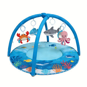 ของเล่นแขวนคุณภาพสูงแบบอเนกประสงค์ 3 มิติ รูปสัตว์ทะเล ผ้าฝ้ายนุ่ม แผ่นรองเล่นสำหรับเด็กทารกและเด็กเล็ก ใช้เป็นยิมกิจกรรม - Product Image 1