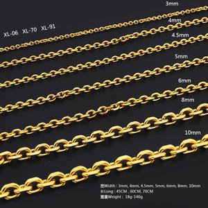 JXX XL-91 Collar de Cadena de Latón Chapado en Oro Unisex, Joyería Hip Hop Personalizada al por Mayor para Bodas, Fiestas y Regalos - Product Image 6