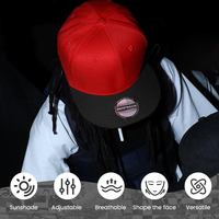 Gorra Snapback de Visera Plana sin Marca al por Mayor, Gorra de Béisbol de Dos Tonos, Estilo Urbano Hip Hop, Ajustable con Logotipo Personalizado Bordado, Deportiva Común