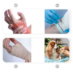 Venda elástica cohesiva autoadhesiva impermeable de 10 cm con logotipo personalizado, no tejida, para uso veterinario, certificada CE, 4.5 m - Product Image 6