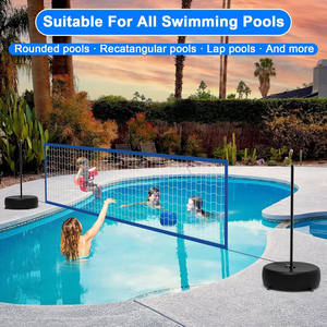 Jeu de volley-ball réglable de 15 pieds à 32 pieds pour <span class=keywords><strong>piscine</strong></span> creusée, <span class=keywords><strong>jouet</strong></span> de jeux de volley-ball d'eau pour enfants et adultes - Product Image 6