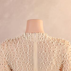 <span class=keywords><strong>Robe</strong></span> formelle à fente perlée <span class=keywords><strong>et</strong></span> manches courtes bon marché, <span class=keywords><strong>robe</strong></span> de soirée <span class=keywords><strong>chic</strong></span> pour femme - Product Image 6