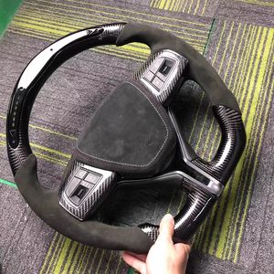 Volant de course LED pour Maserati Ghibli en fibre de carbone avec poignée en daim noir, kit de mise à niveau du volant de voiture de performance - Product Image 3