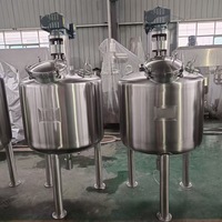 Cuve de mélange sanitaire en acier inoxydable pour la transformation des aliments, des boissons, des jus, des sauces et des produits laitiers avec agitateur