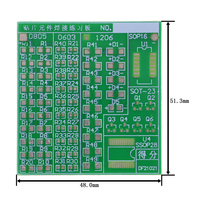 Circuit imprimé PCB SMT SMD, planche de pratique de soudage, Kit de bricolage, formation de Fanny, combinaison électronique, 77 pièces, composants