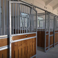 Porte de box pour chevaux portable en bambou galvanisé robuste, taille personnalisée, norme européenne, cadre en acier, modèle QIQIAN QQ-HS