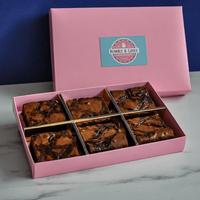 Boîte à gâteaux de boulangerie avec logo personnalisé, boîte à brownies au chocolat assortis de luxe, boîte d'emballage avec séparateur pour pâtisserie