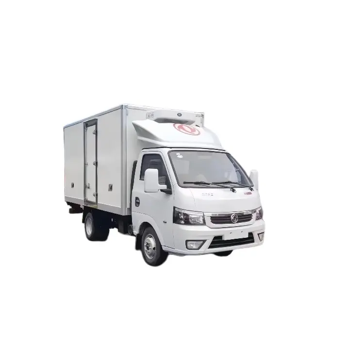 Mini Dongfeng camión refrigerado a gasolina refrigerador coche 2 .5 toneladas camiones congeladores de alimentos se venden a bajo precio
