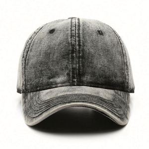 Casquette de baseball non structurée à 6 panneaux, style classique, avec logo brodé, effet délavé, pour la vente en gros BSCI - Product Image 2
