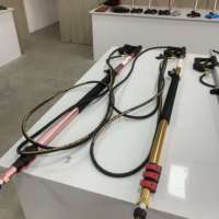 BISON CHINA Nouvelle Lance de Pulvérisation Télescopique pour Nettoyeur Haute Pression 4000 PSI, 24FT en Aluminium, Garantie 1 An, 6kg pour le Nettoyage des Toits d'Hôtels