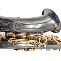 New Style Woodwind Instrument Black Color Body Gold Lacquer Key soprano Saxophone