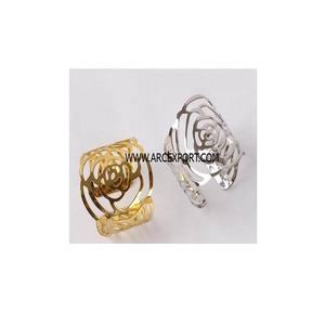 Creative Metal Napkin Rings <b>Gold</b> Silver <b>Mirror</b> Polished Attractive <b>Table</b> Decoration Accessory Wholesale for Party Occasions - Product Image 1