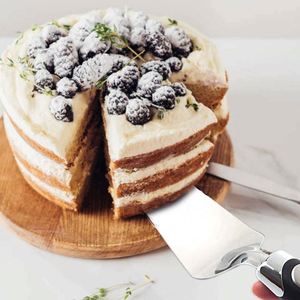 Coupe-pâte et pelle à pizza professionnels en acier inoxydable avec poignée antidérapante et spatule à pizza antiadhésive noire - Product Image 2