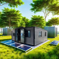 2 Chambres et 1 Salle de bain Hôtel Design Extensible Option en Vente Luxe 20/40ft Préfabriqué Flat Pack Container House