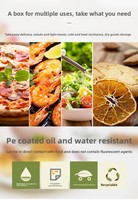 Contenants alimentaires à emporter de 1400 ml, boîtes à emporter en kraft brun, résistantes aux fuites et à la graisse, pour la restauration