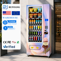 Máquina Expendedora Combinada RUNYANG Personalizada para Exteriores, Operada con Monedas, para Alimentos y Bebidas