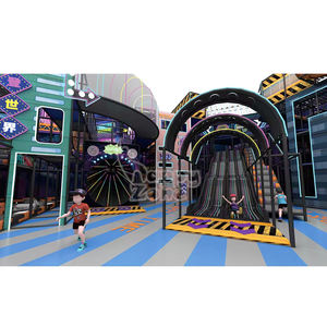 <span class=keywords><strong>Parc</strong></span> d'aventure sportive sur le thème de l'espace, parcours de ninja, équipement de terrain de jeu intérieur commercial pour enfants, trampoline, filet arc-en-ciel, toboggan, labyrinthe, salle de sport - Product Image 2