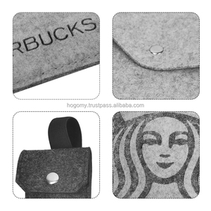 Sac de transport pour ordinateur portable en feutre durable, écologique, grande capacité, avec fermeture élastique, pour affaires et voyages, pochette pour stylos incluse - Product Image 3