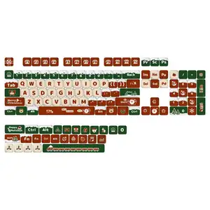 Aflion giáng sinh 130 phím PBT Moa hồ sơ Keycaps cho MX chuyển đổi bàn phím cơ khí 61 63 64 68 82 84 87 96 98 100 104 <span class=keywords><strong>10</strong></span> - Product Image 1