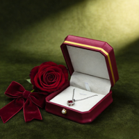 Boîte d'emballage pour bijoux en cuir PU avec logo personnalisé et bordure dorée pour collier, bague et bracelet, vente chaude