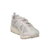 Chaussures de marche pour hommes 878, tige en maille beige, semelle intermédiaire en EVA, semelle extérieure en caoutchouc, respirantes, à lacets, talon de 4 cm, embout renforcé, motif gaufré.