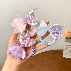 Accessoires <span class=keywords><strong>pour</strong></span> cheveux d'<span class=keywords><strong>enfants</strong></span> : Anneau de cheveux Princesse, Cordon à cheveux coloré à paillettes en queue de poisson, Mignon <span class=keywords><strong>pour</strong></span> petites filles, <span class=keywords><strong>pour</strong></span> <span class=keywords><strong>coiffure</strong></span> chignon - Product Image 4
