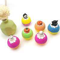 Bombes de bain véganes bio pour Halloween - Formes variées, boîte cadeau de luxe faite à la main pour la décoration de fête