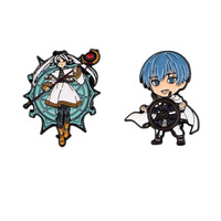 Épinglette en métal émaillé souple avec personnage d'anime mignon, badge décoratif pour sacs à dos et vêtements, accessoire de collection