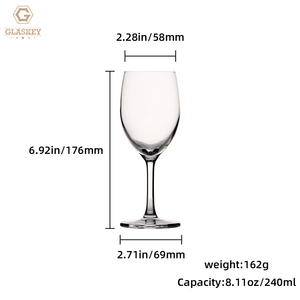 Set di 2 Calici da Vino Universali, Bicchieri da Vino Rosso da 350 ml e Bicchieri da Vino Bianco da 240 ml, Calici in Vetro Trasparente con Stelo Alto per Cabernet e <span class=keywords><strong>Chardonnay</strong></span> - Product Image 3