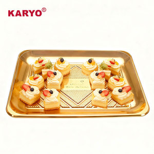 KYG-0038C dùng một lần Vàng nhựa trong suốt bao gồm khay cấp thực phẩm bánh tráng miệng biscuit baking bao bì hộp - Product Image 1