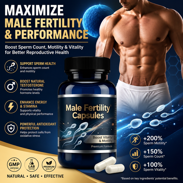 Wholesale Male Fertility Supplement Capsules Boost Sperm Motility & Vitality OEM ODM Private Label Factory 60Count