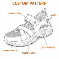 Sandales de sport légères et respirantes en maille pour femmes, plateforme, semelle épaisse, été, OEM ODM, logo personnalisé, marche en extérieur, faible MOQ 50 paires