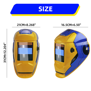 Casco de Soldadura Solar con 2 Sensores de Arco, Pantalla Amplia 4/9-13, TIG MIG, Batería Reemplazable, Cristal Líquido, Casco de Soldadura Automático - Product Image 3