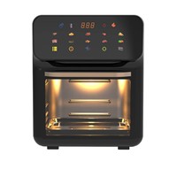 Four à friture sans huile électrique 10L avec chauffage 3D, protection contre la surchauffe, design carré moderne, multifonction