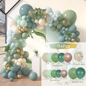 Vintage grüne Hochzeit Ballon Girlande Bogen Kits Hochzeit Ballon Bogen Hintergrund für Party Dekorationen Latex Ballon Girlande Set - Product Image 6