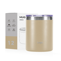 Mug à café personnalisé de 10 oz (300 ml), gobelet isotherme, tasse de voyage à double paroi en acier inoxydable, mug à bière