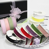 Ruban d'emballage floral uni de 2,5 cm x 30 Y pour bouquets d'anniversaire et emballage de boîtes cadeaux