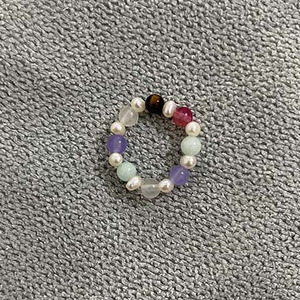 2023 Ins Style Natur Lila Kristalls tein Süßwasser Perlen Perlen Ringe Frauen Männer Handmade <span class=keywords><strong>Ring</strong></span> Festival Schmuck Geschenke SR026 - Product Image 2