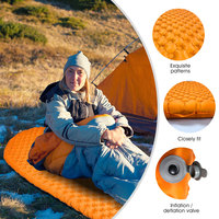 Matelas de camping gonflable ultraléger et portable en nylon 20D, imperméable, pliable, forme momie, 4 saisons, pour randonnée solo